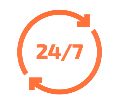 Rund um die Uhr erreichbar